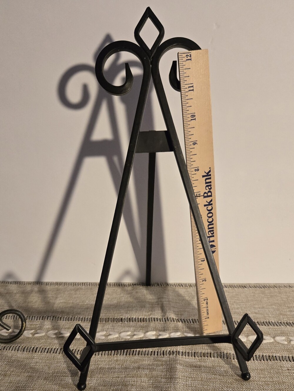 Fleur De Lis Decorative Black Metal Display Easel for Plates and Photos